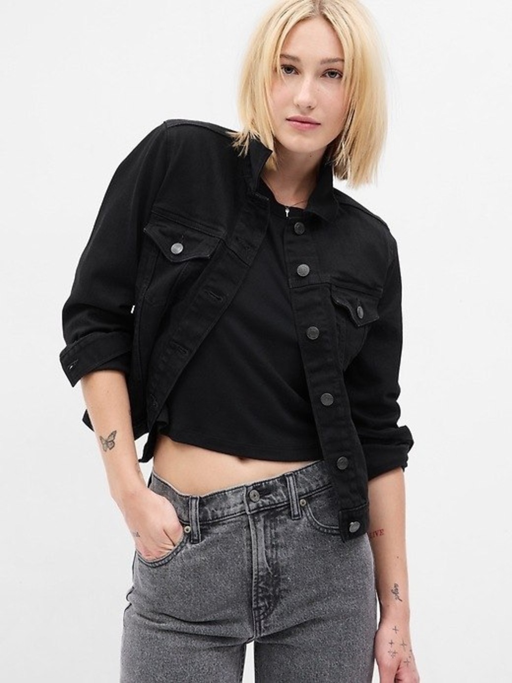 Gap Icon Black Denim Jacket
